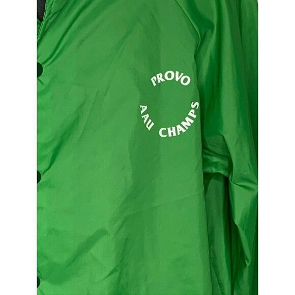 Vtg AAU Junior Olympics Windbreaker Jacket L Green - Picture 4 of 10